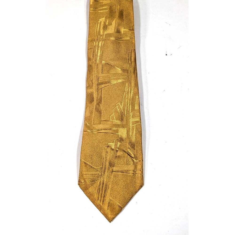 RENE CHAGAL MENS TIE GOLD Italian design Tie vintage